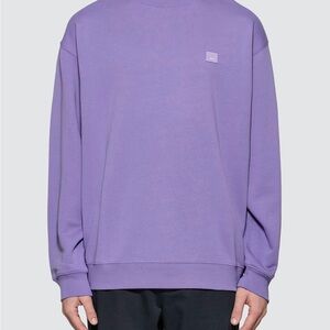 Acne Purple Crewneck Sweater Soft Minimalist Design